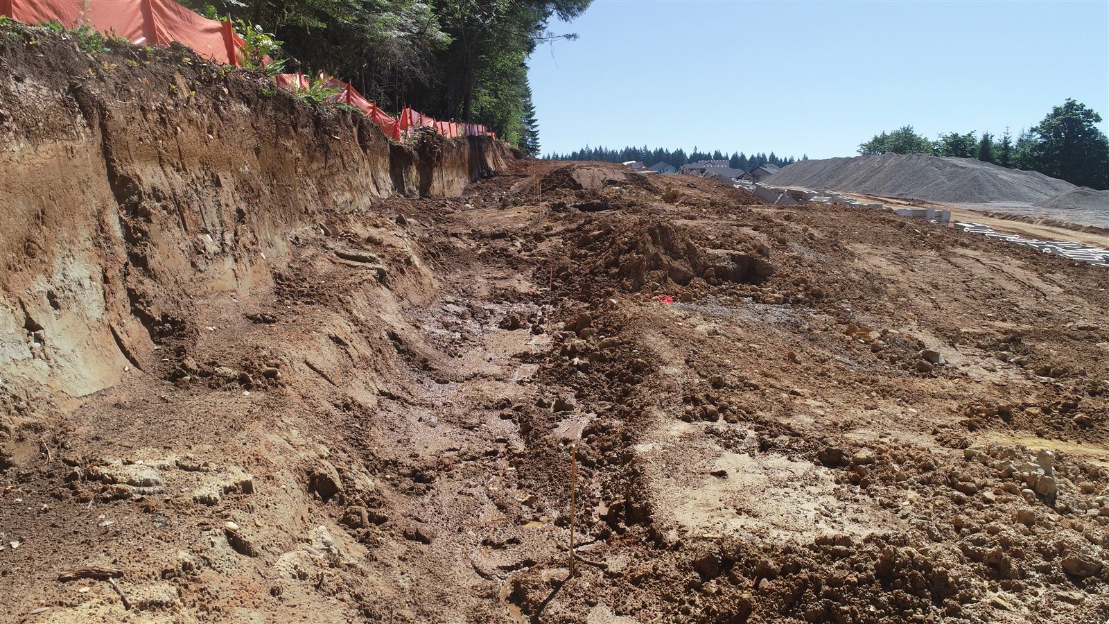 Green Mountain Verti-Block retaining wall, Before