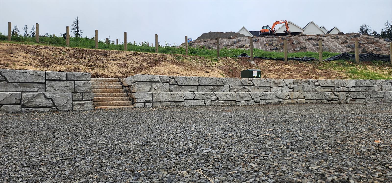 Verti-Block wall with stairs built into the wall face