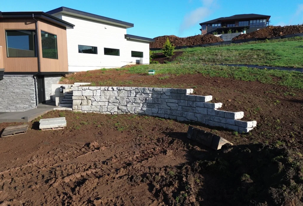 Finished Verti-Block wall with steps
